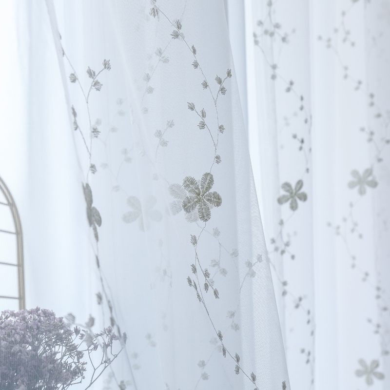 Mesh gauze curtains white gauze curtains bay window balcony
