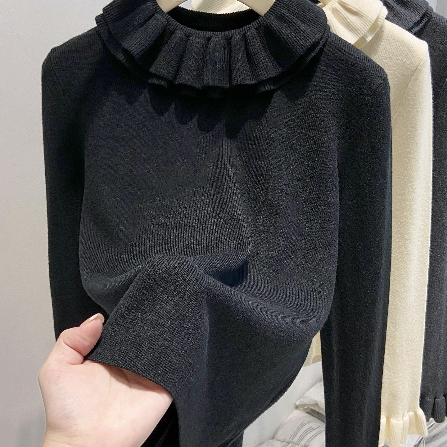 荷叶边辣妈外出哺乳针织衫秋冬修身显瘦内搭打底毛衣产后喂奶上衣,淘宝优惠券,粉丝福利购,淘宝优惠卷