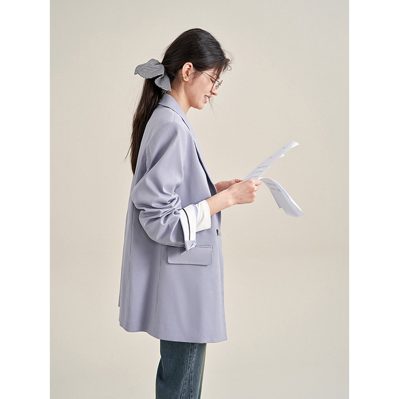 【到手299元】精裁版型双排扣气质休闲宽松小西装外套高级感西服,淘宝优惠券,粉丝福利购,淘宝优惠卷