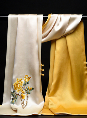 苏绣真丝旗袍披肩婚礼妈妈外搭