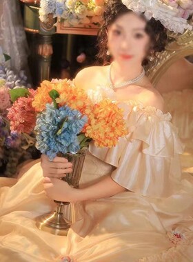 新款影楼主题服装轻奢复古欧式宫廷古董婚纱法式油画拍照摄影礼服