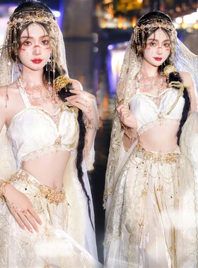 西双版纳改良汉服西域舞姬敦煌飞天汉服异域风情西域公主写真服装