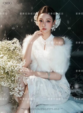 2026新款照相馆新中式气质清冷感国风旗袍个人唯美写真艺术照服装