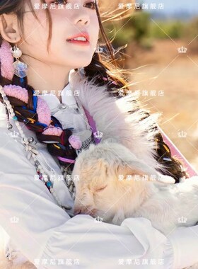 2026新款藏袍藏族服装女写真旅拍粉色毛领西藏民族风服饰藏裙长袍