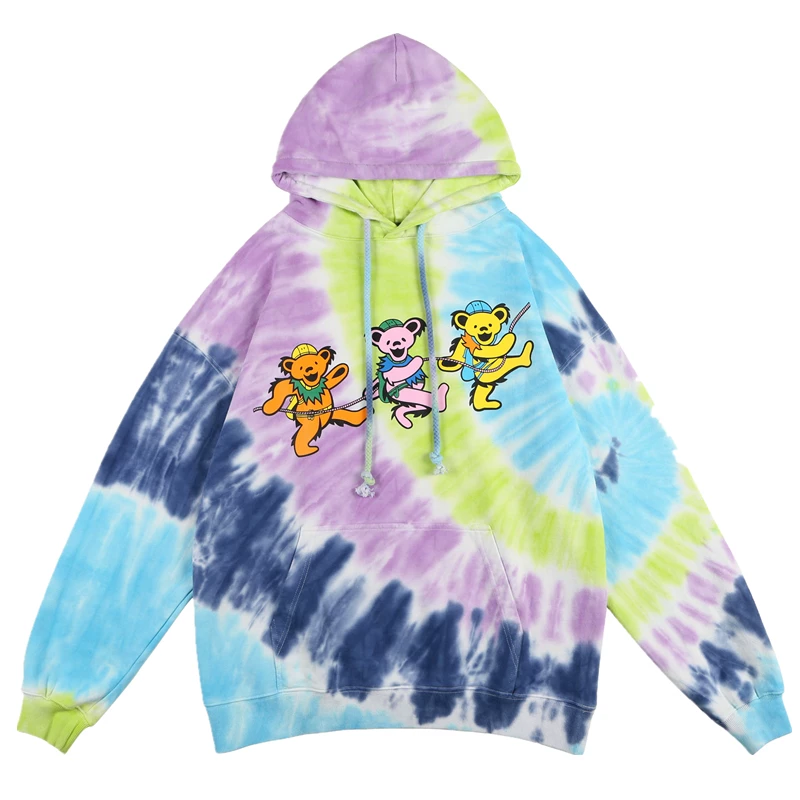 Косухи в стиле ретро с Cartoon, мужская куртка, с медвежатами, oversize