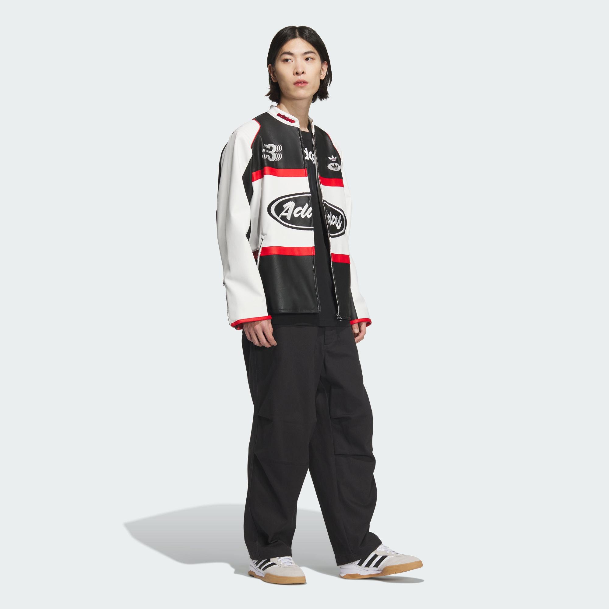 Adidas阿迪达斯正品三叶草男子复古棒球服机车服夹克外套 JM8031,淘宝优惠券,粉丝福利购,淘宝优惠卷