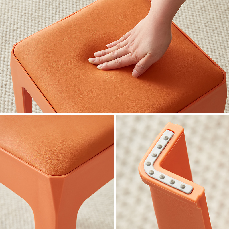 全友家居现代简约高脚凳子家用客厅网红板凳软包座面矮凳KD - 图3