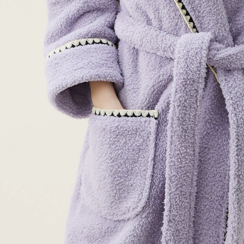 Бархатный демисезонный коралловый банный халат, бархатная длинная зимняя пижама с капюшоном, увеличенная толщина