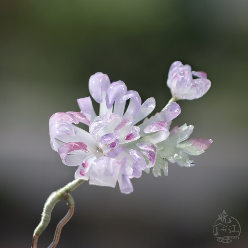紫菊 热缩花簪古风仿玉发钗步摇瓶插汉服国风新中式发簪簪子u型女,淘宝优惠券,粉丝福利购,淘宝优惠卷