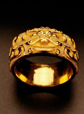 新款国潮风威武霸气醒狮戒指招财转运百搭高颜值小众款送礼物