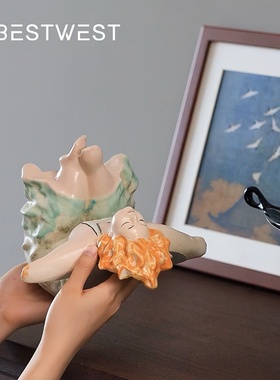 景德镇手工艺术雕像陶瓷摆件