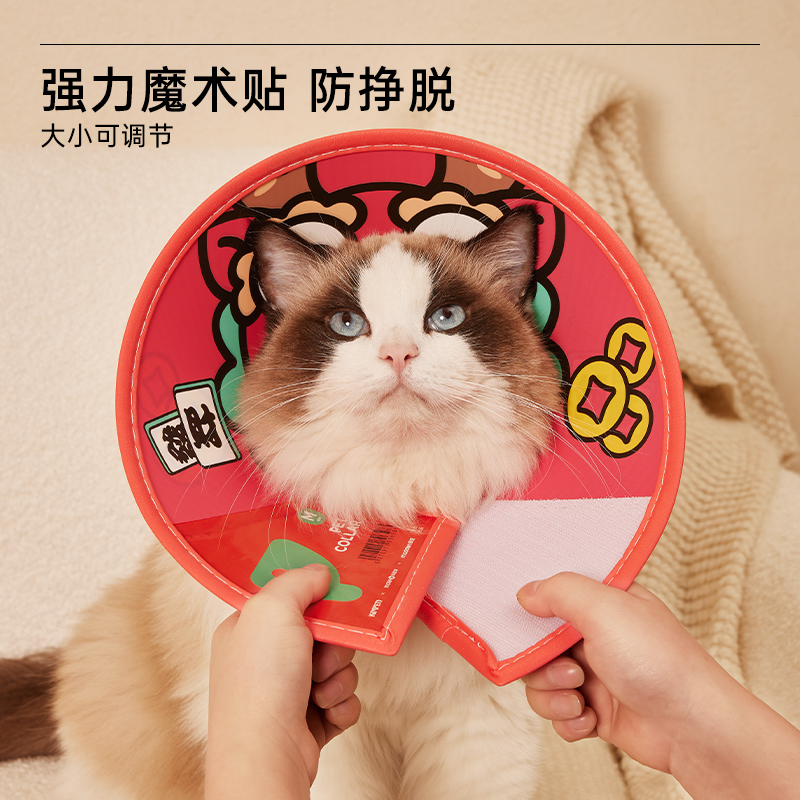 猫咪伊丽莎白圈绝育驱虫用狗狗软项圈不影响吃饭围脖防舔头套用品-图2