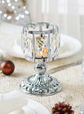 跨境亚马逊蜡烛台蜡烛杯家居装饰婚庆欧式铁艺烛台金属摆件