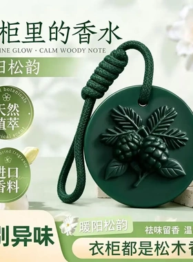 松果雪松香薰蜡片清冽木质香持久留香衣柜卧室香氛挂饰KD