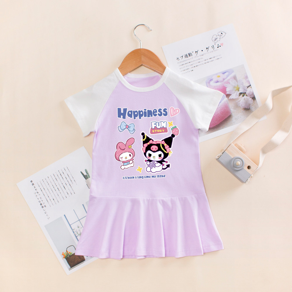 女童连衣裙夏装韩版小童骷髅米衣服儿童美乐蒂宝宝夏季短袖小裙子,淘宝优惠券,粉丝福利购,淘宝优惠卷