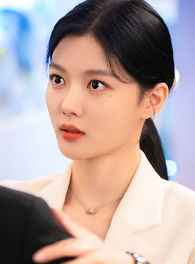 王一博金裕贞同款菱格项链