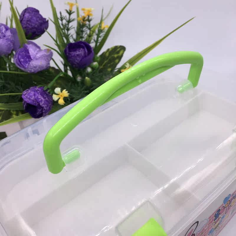 小号手提箱首饰收纳盒收纳箱化妆品储物箱塑料