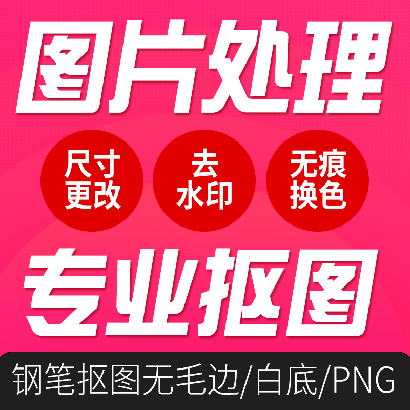 图片修改P字无痕换图照片电子版处理制作设计ps白底图PNG精细抠图