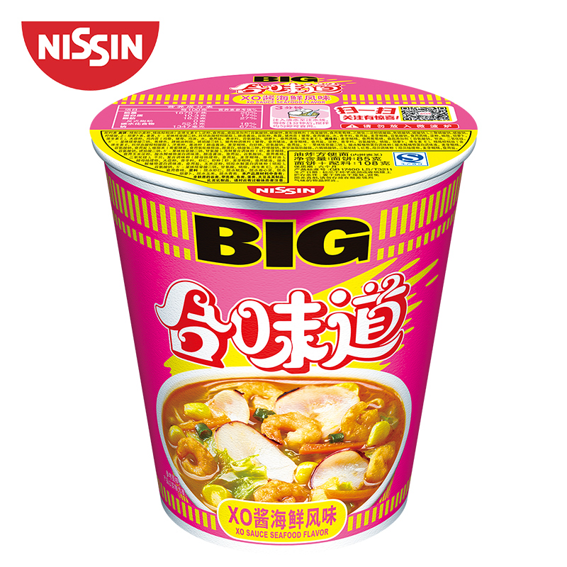 NISSIN/日清 合味道XO酱海鲜风味BIG装杯面108g/杯 方便面泡面 - 图0