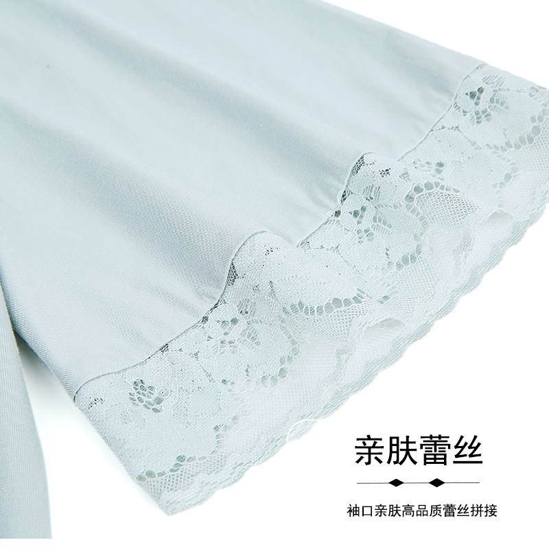 2023年新款夏季竹纤维短袖裙感睡裙 花样娇兰睡裙