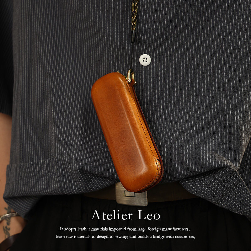 日系复古 真皮眼镜盒抗压牛皮手工高级感便携防压近视墨镜收纳盒,淘宝优惠券,粉丝福利购,淘宝优惠卷