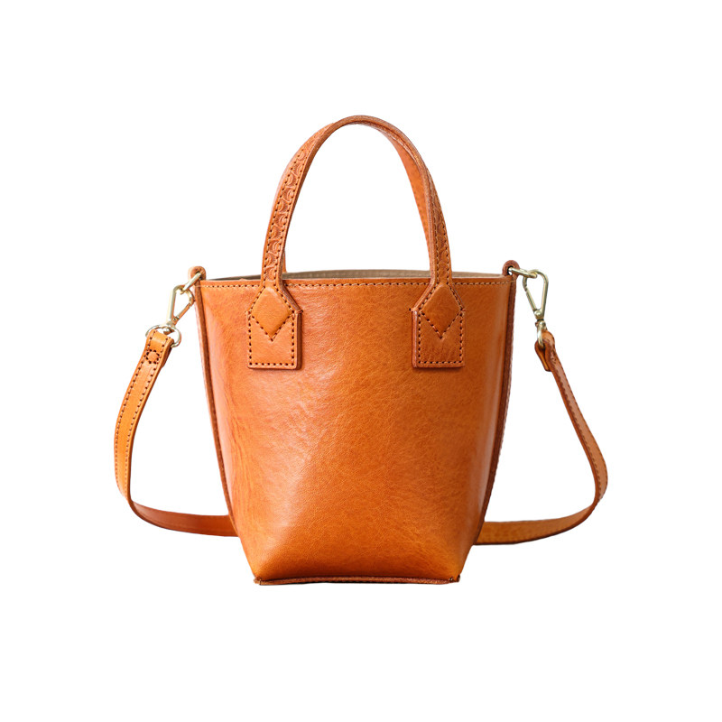 HALF WORK 头层牛皮水桶包女真皮复古手提包简约手工单肩斜挎包包,淘宝优惠券,粉丝福利购,淘宝优惠卷