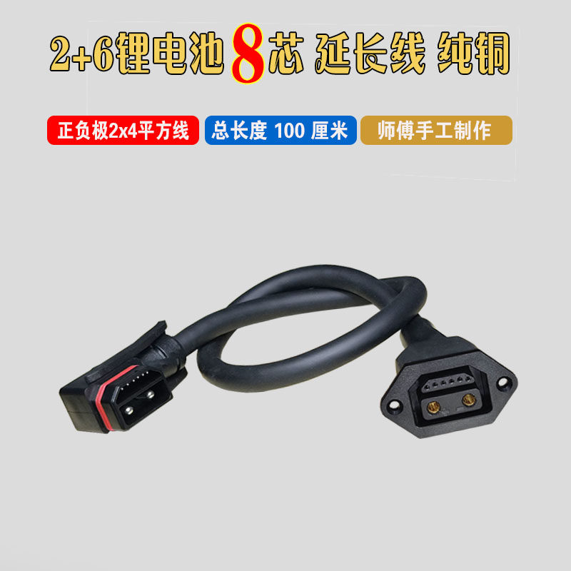 爱玛铁塔2+6星恒锂电池48V电动车充电器转换头充电口座插头电源线,淘宝优惠券,粉丝福利购,淘宝优惠卷