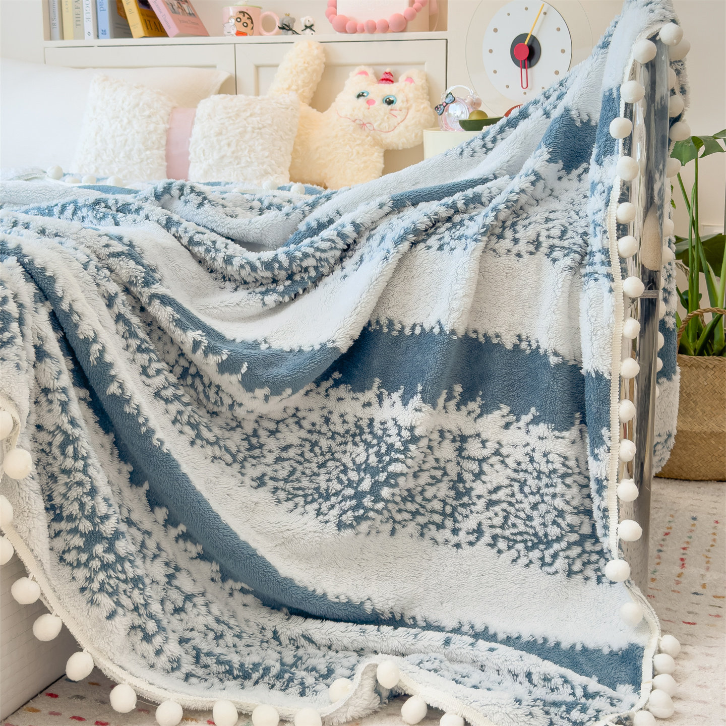 2025小红书推荐毛球沙发毯可机洗雪花绒盖毯宿舍毯车载小毯子床单