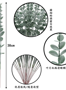 尤加利叶摆件花束插花北欧风装饰