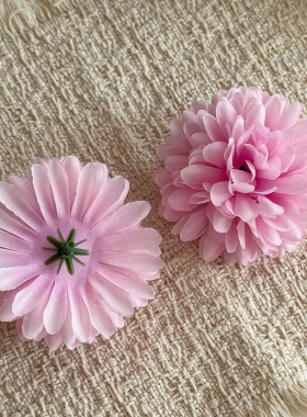 粉色系混搭仿真花朵 假花手工diy材料包团扇痛包谷美装饰绢花簪花