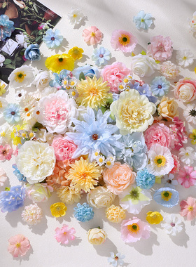 浅色仿真花朵假花裙撑装饰绢花