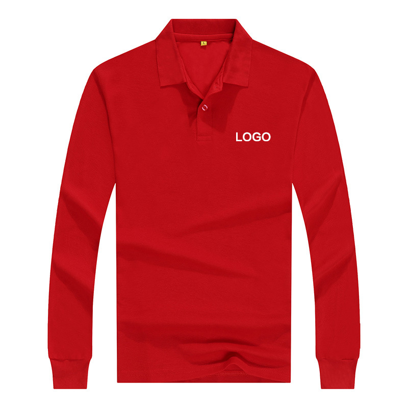 polo衫定制长袖工作服T恤定做翻领秋季工装衣服广告衫刺绣印logo