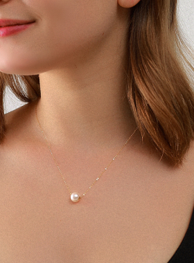 经典单颗金路可调节情人节吊坠