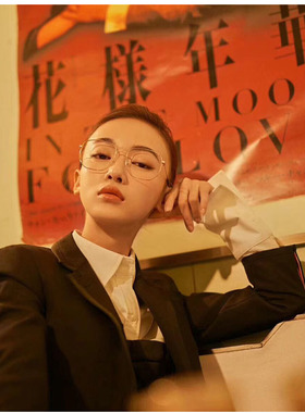倪妮刘雯明星同款时尚平光眼镜