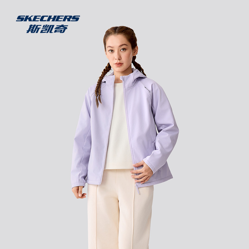 Skechers斯凯奇秋冬季女款舒适梭织连帽外套,淘宝优惠券,粉丝福利购,淘宝优惠卷