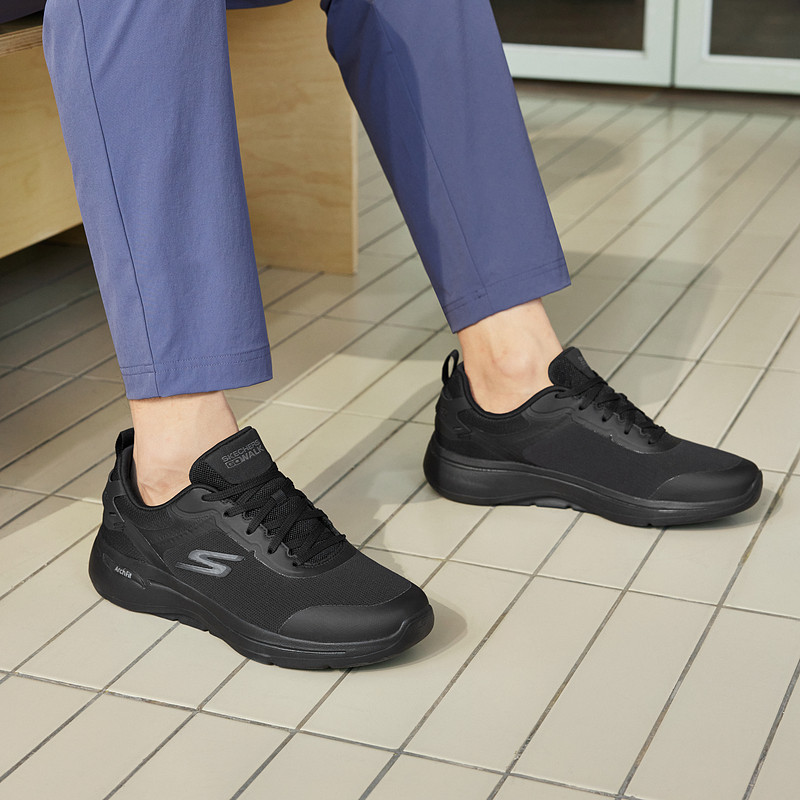 Skechers斯凯奇 男款缓震健步鞋厚底运动鞋舒适休闲鞋子,淘宝优惠券,粉丝福利购,淘宝优惠卷