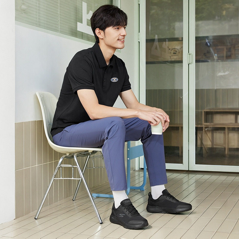 Skechers斯凯奇 男款缓震健步鞋厚底运动鞋舒适休闲鞋子,淘宝优惠券,粉丝福利购,淘宝优惠卷