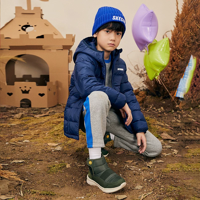 Skechers, мультфильм держит тёплые ботинки для мальчиков