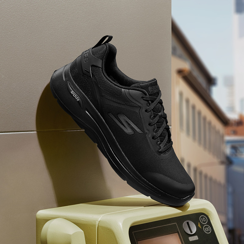 Skechers斯凯奇 男款缓震健步鞋厚底运动鞋舒适休闲鞋子,淘宝优惠券,粉丝福利购,淘宝优惠卷