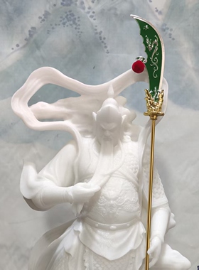 关公帝君佛像家居供奉汉白玉工艺