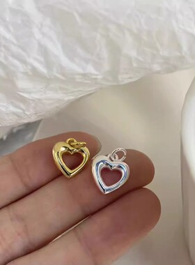 欢遇S925银爱心桃心双C项链招桃花颈链甜美轻奢小香风闺蜜锁骨链