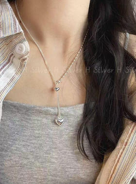 韩版ins风高级感设计爱心项链