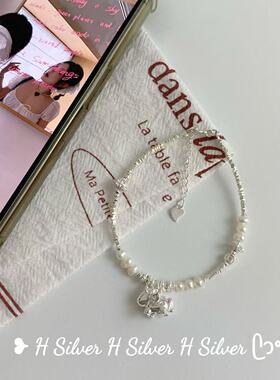 S925碎银珍珠独角兽转运手链