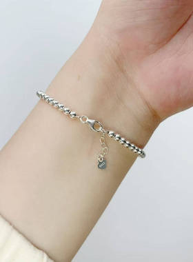 S925银圆珠手链百搭基础款