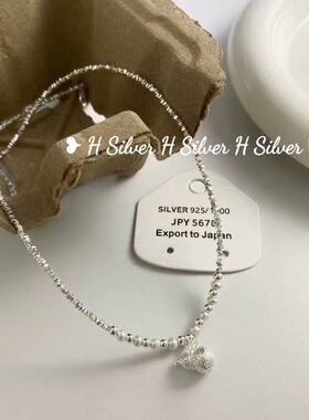 S925纯银碎银子淡水珍珠锁骨链