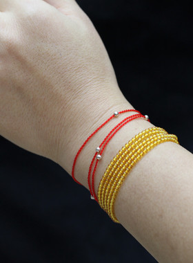 纯手工定制四股平安结手链脚链