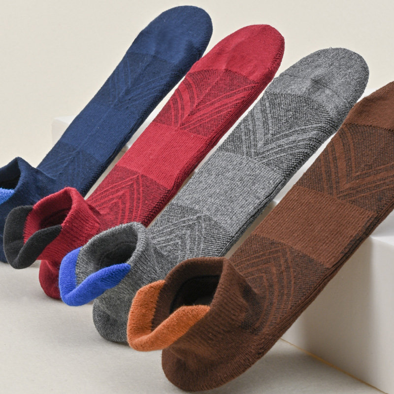 男短袜子纯棉加厚底毛巾吸汗脚耐磨短款运动低帮全棉防臭结实春秋,淘宝优惠券,粉丝福利购,淘宝优惠卷