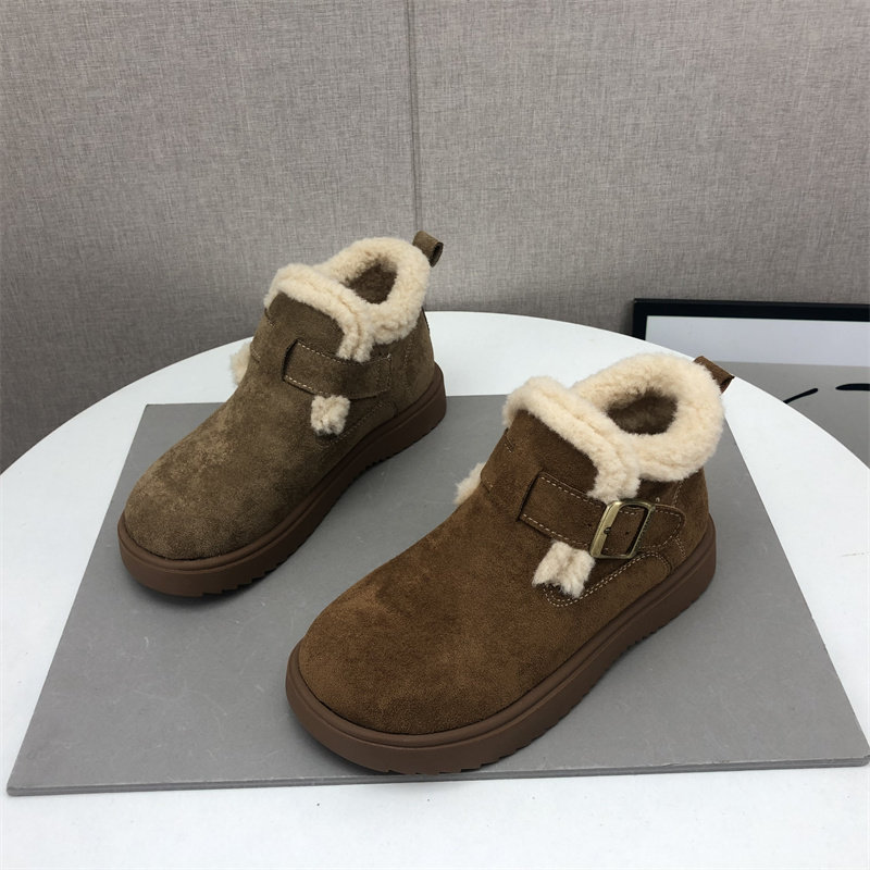 24冬季尾货处理新款女棉靴仿磨砂皮轻便防滑厚底短筒毛口雪地靴,淘宝优惠券,粉丝福利购,淘宝优惠卷