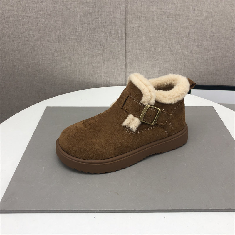 24冬季尾货处理新款女棉靴仿磨砂皮轻便防滑厚底短筒毛口雪地靴,淘宝优惠券,粉丝福利购,淘宝优惠卷