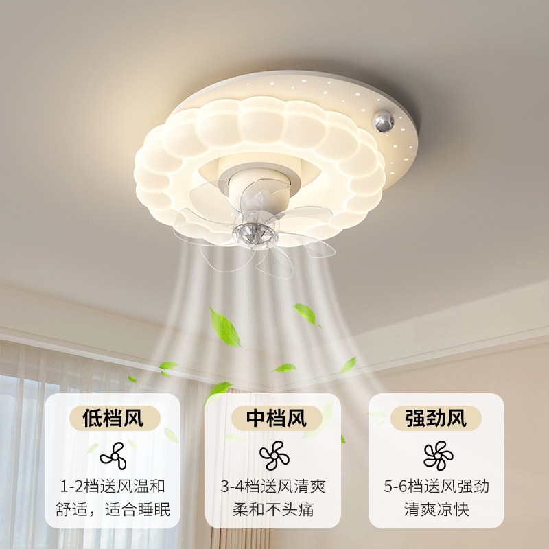 主卧室风扇灯2025新款奶油风摇头电风扇吸顶灯满天星儿童房吊扇灯,淘宝优惠券,粉丝福利购,淘宝优惠卷
